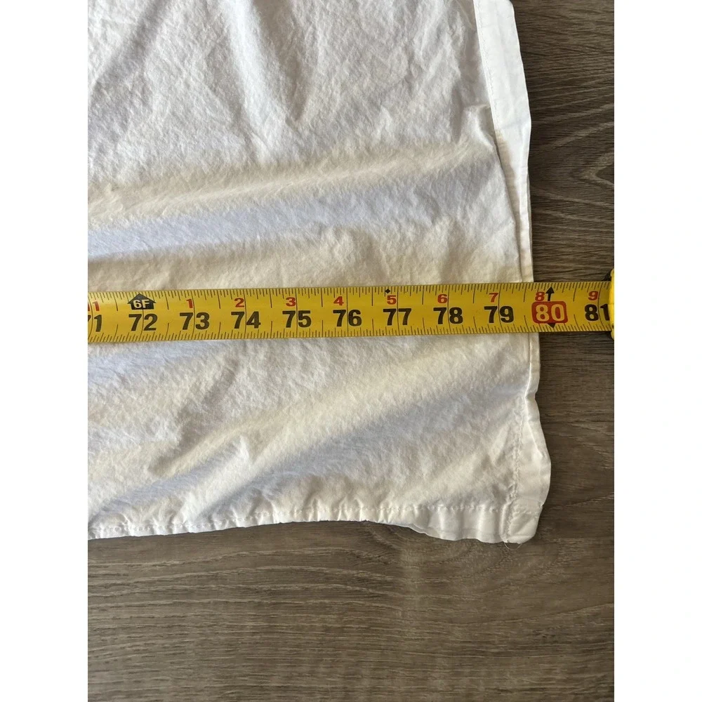 Simply Shabby Chic Flat Sheet Full/Double 94x80 Solid White Ruffled Cottage Core